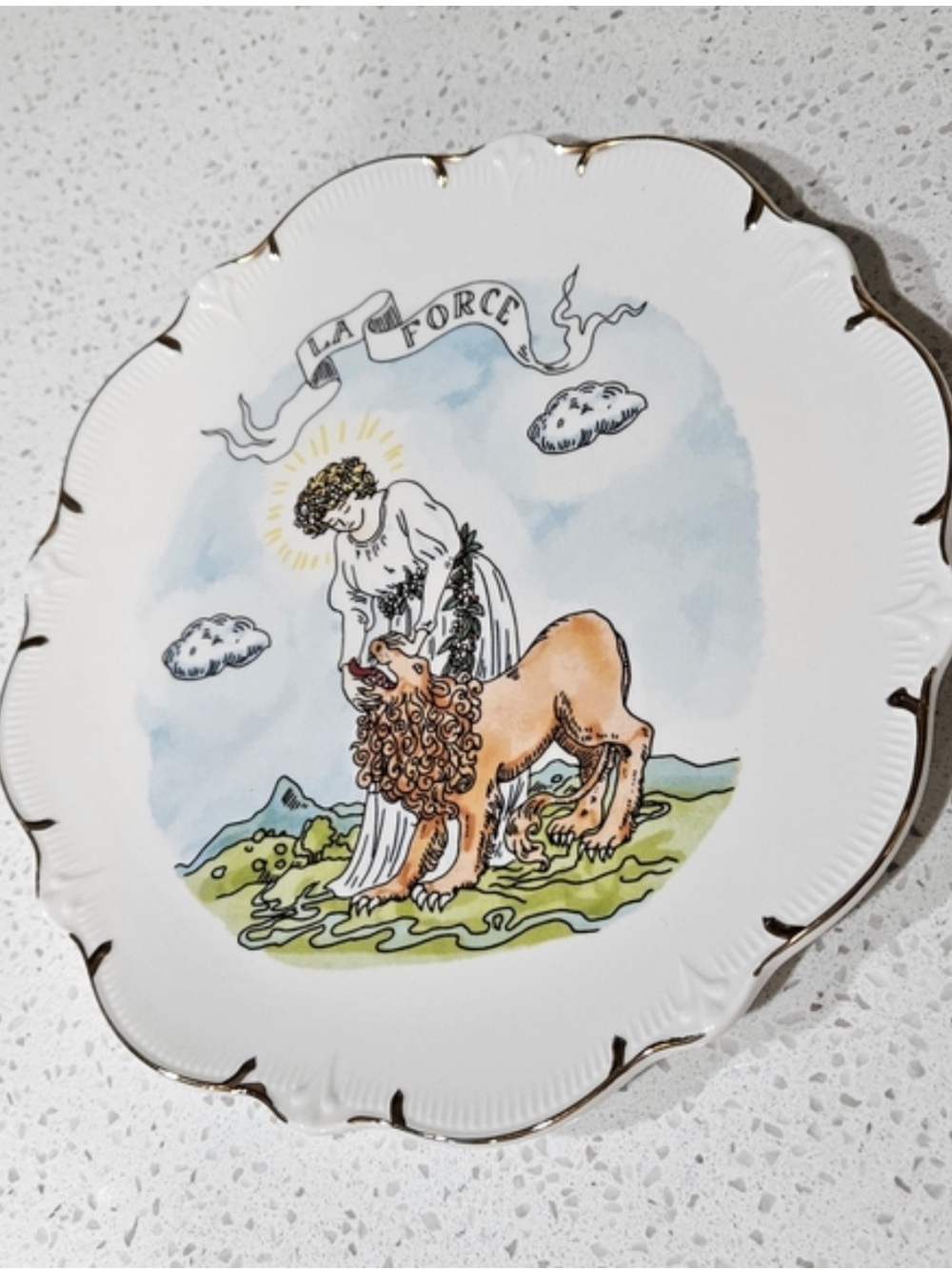 Terrain Black and White Decorative Dinner Plate